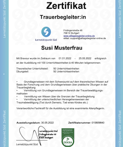 Zertifikat Trauerbegleiter